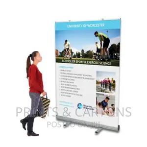 Slim Base Roll Up Stand for Your Office