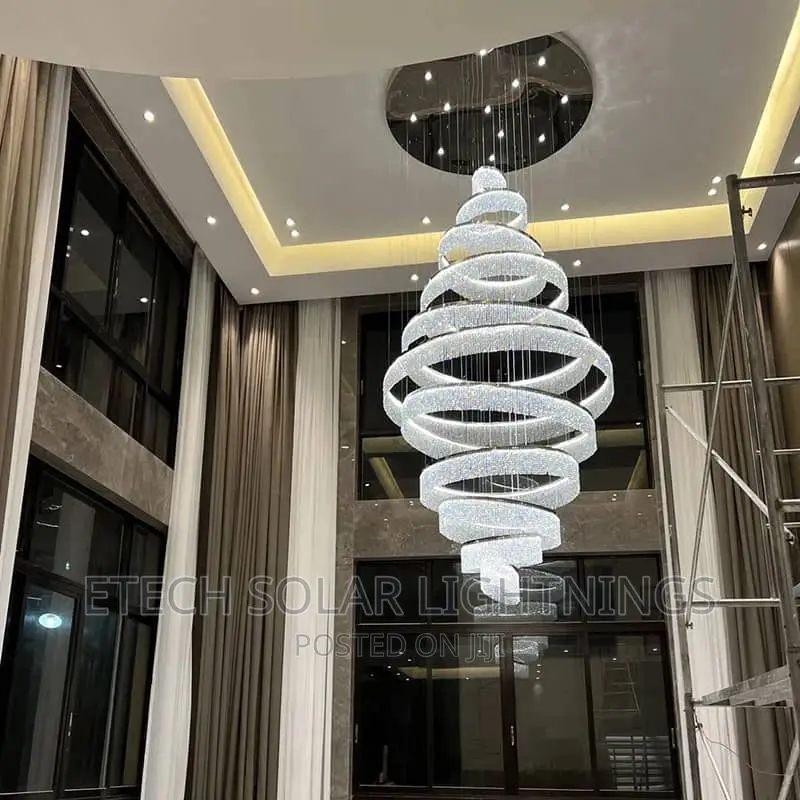 New Luxury L E D Long Drop Chandelier Light for Living Room