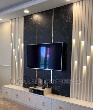 Tv Console Design With Black Color