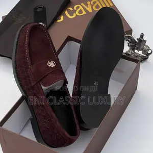Classy Wine Shoes for Men's Roberto Cavalli Available