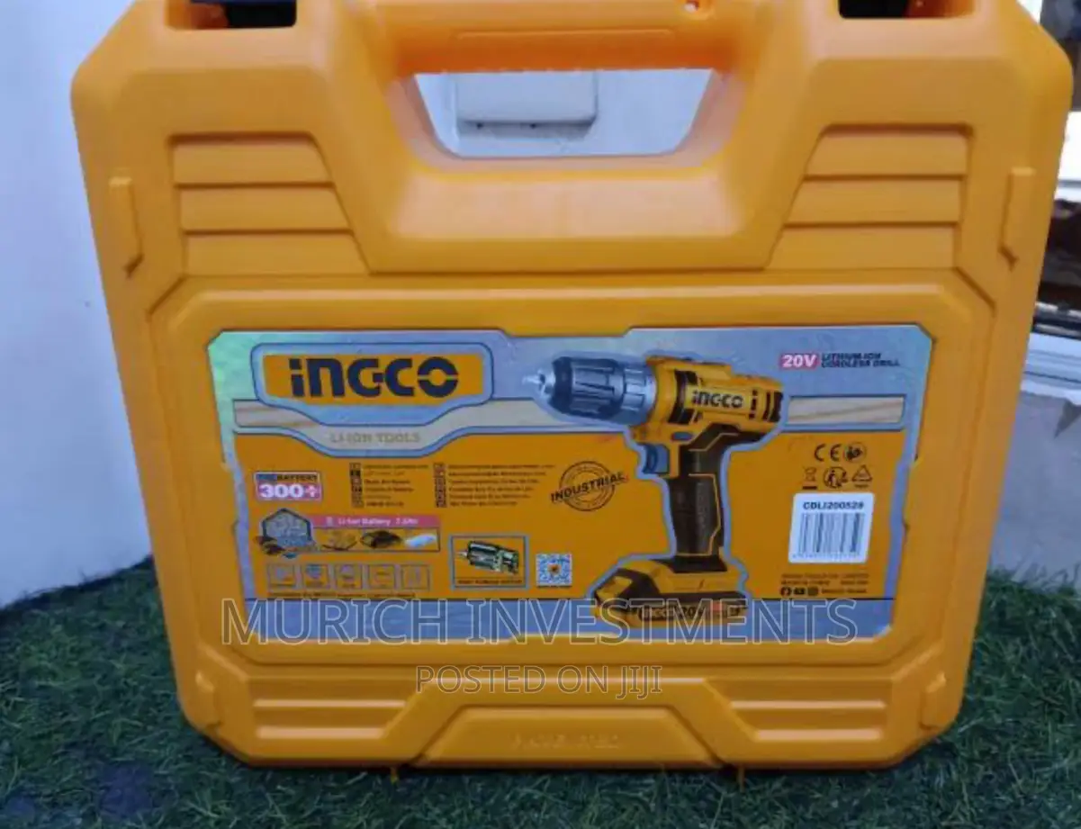 51pcs Drill Machine Kit, INGCO Cordless Drill 20V