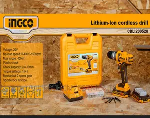 51pcs Drill Machine Kit, INGCO Cordless Drill 20V