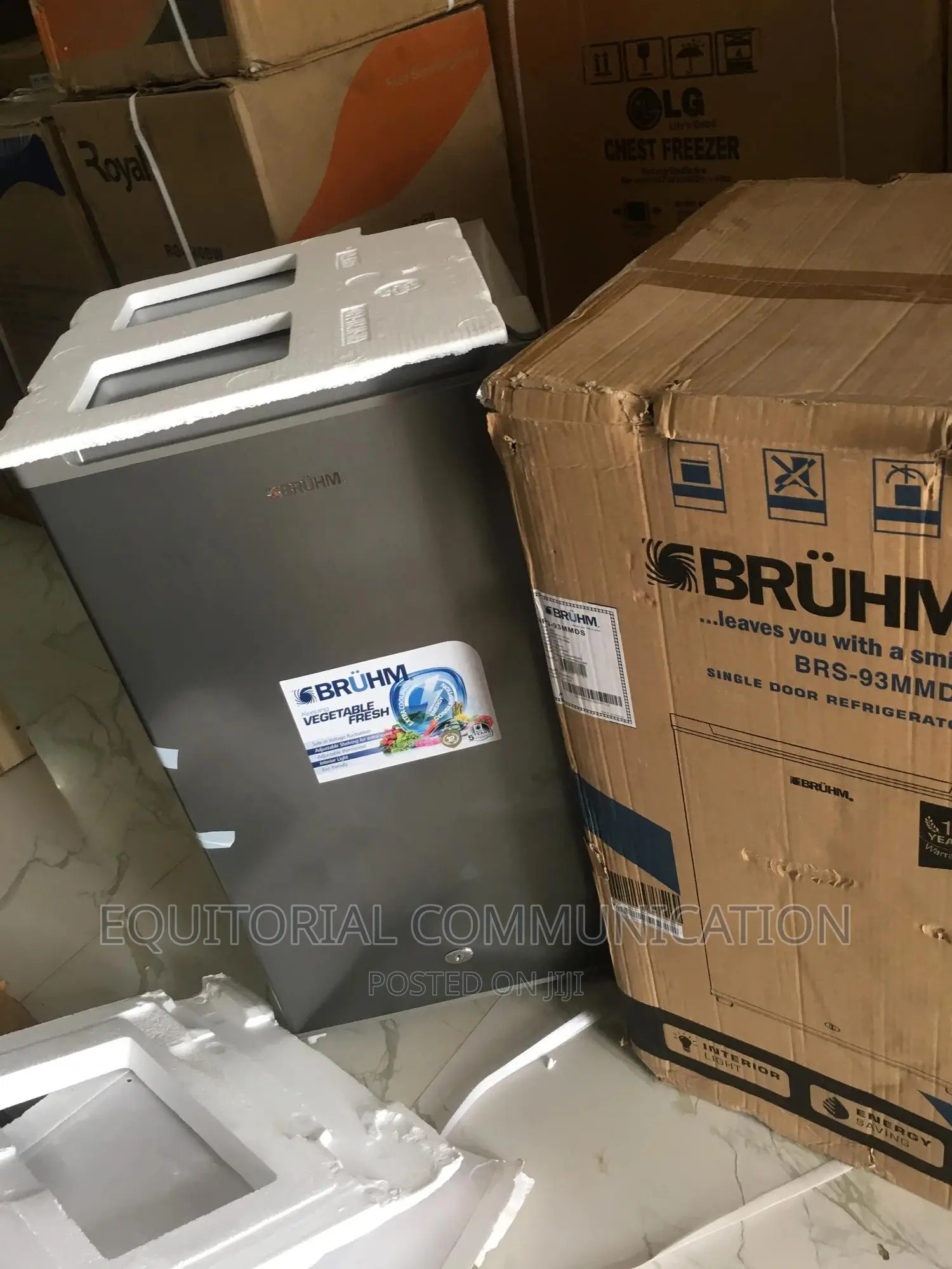 Bruhm Single Door Refrigerator BRS-93mmds Silver