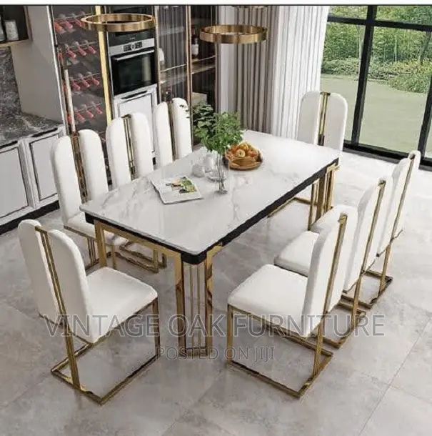 8 Seaters Luxury Marble Dining Set