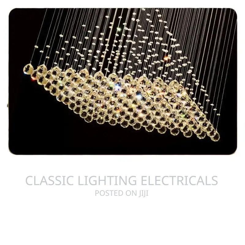 Living Room Crystal Light Ceiling Rectangular Modern Light