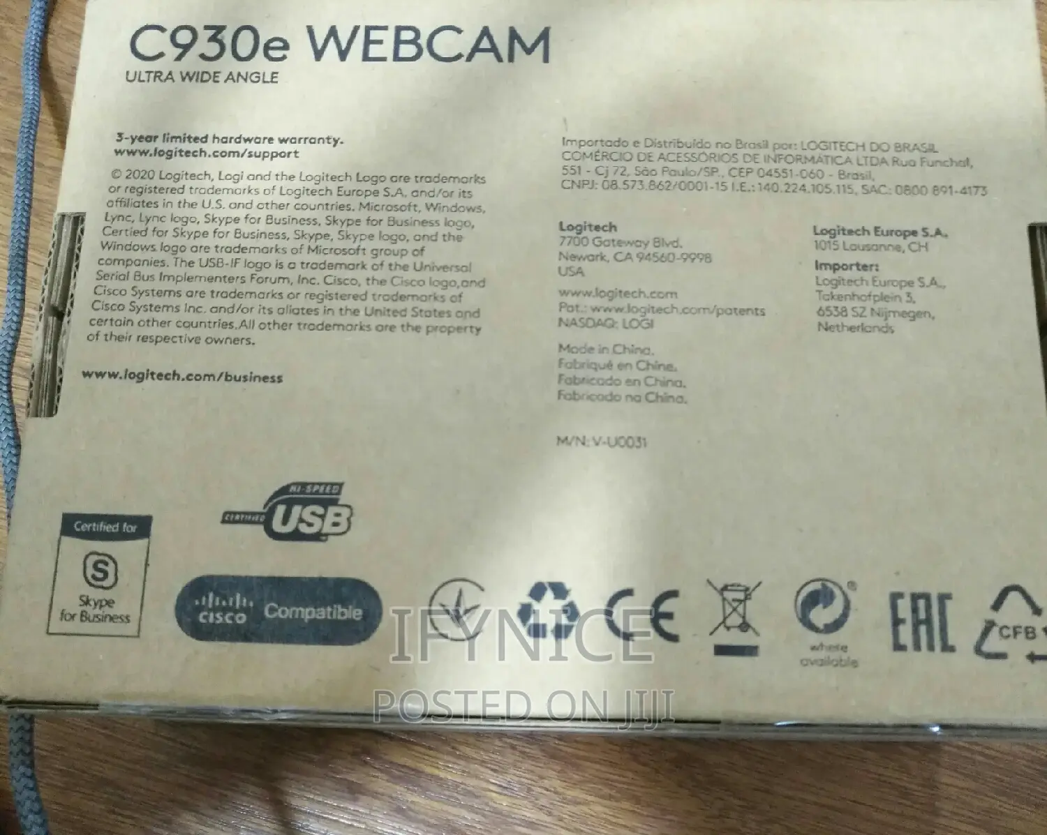 Original Logitech C930e Webcam