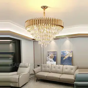 LED Postmodern Oval Crystal Clear Designer LED Chandelier