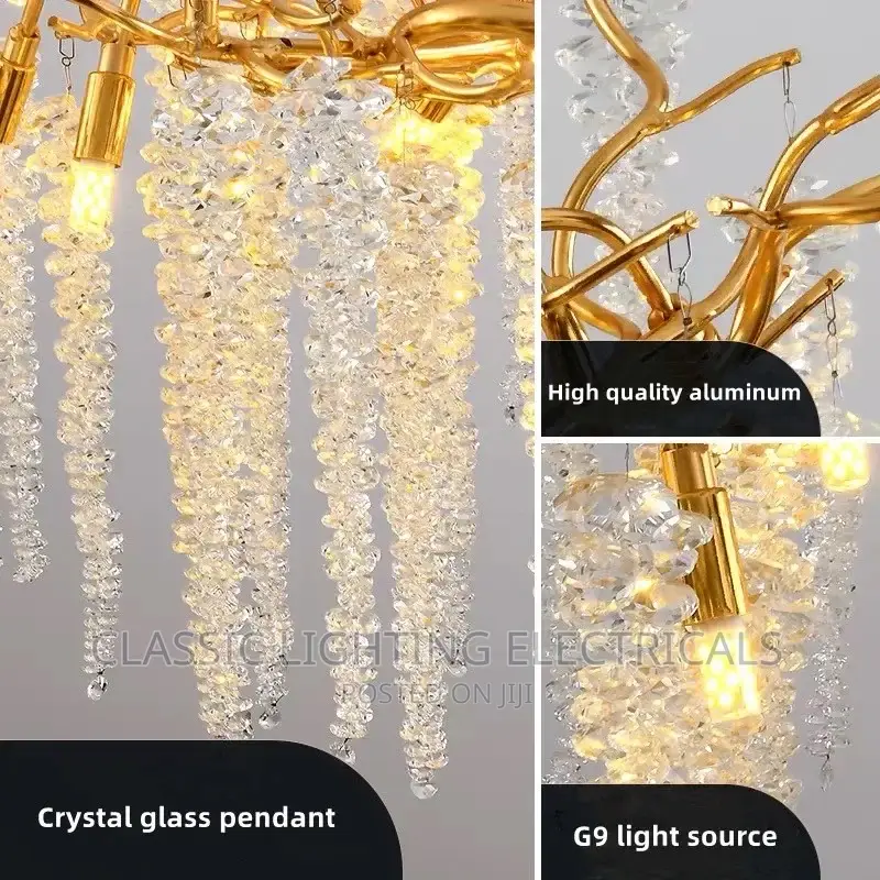American Lustre LED Crystal Ceiling Chandeliers Light