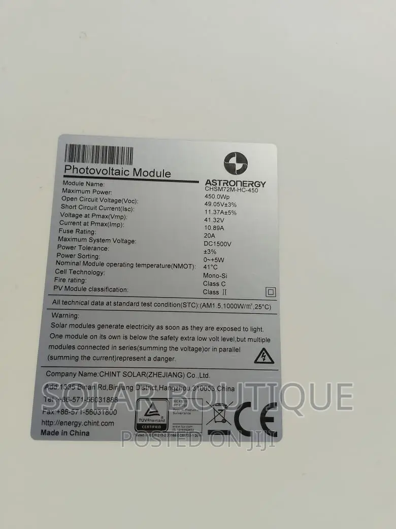 Original 450w Solar Panel 144 Cells