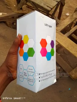 6pcs Hexagon Electric Operated RGB LED Light