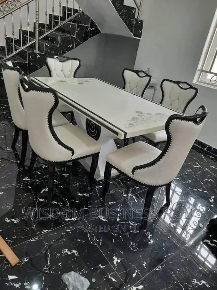6 Seaters Marble Dinning Set