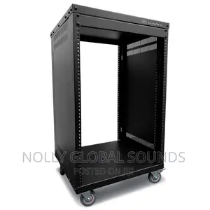 16U Amplifier/Equipment Rack Case With Wheels Metal Cabinet