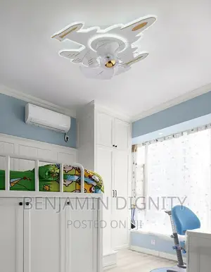 Modern Airplane  Flush Lighting With Fan 