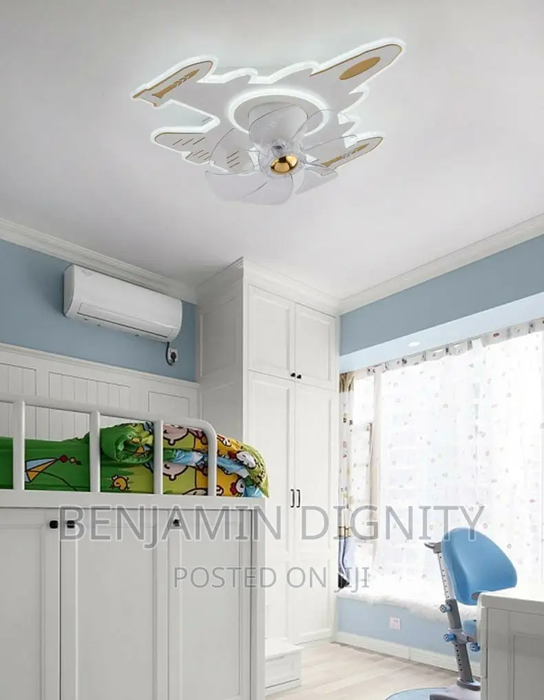Modern Airplane  Flush Lighting With Fan 