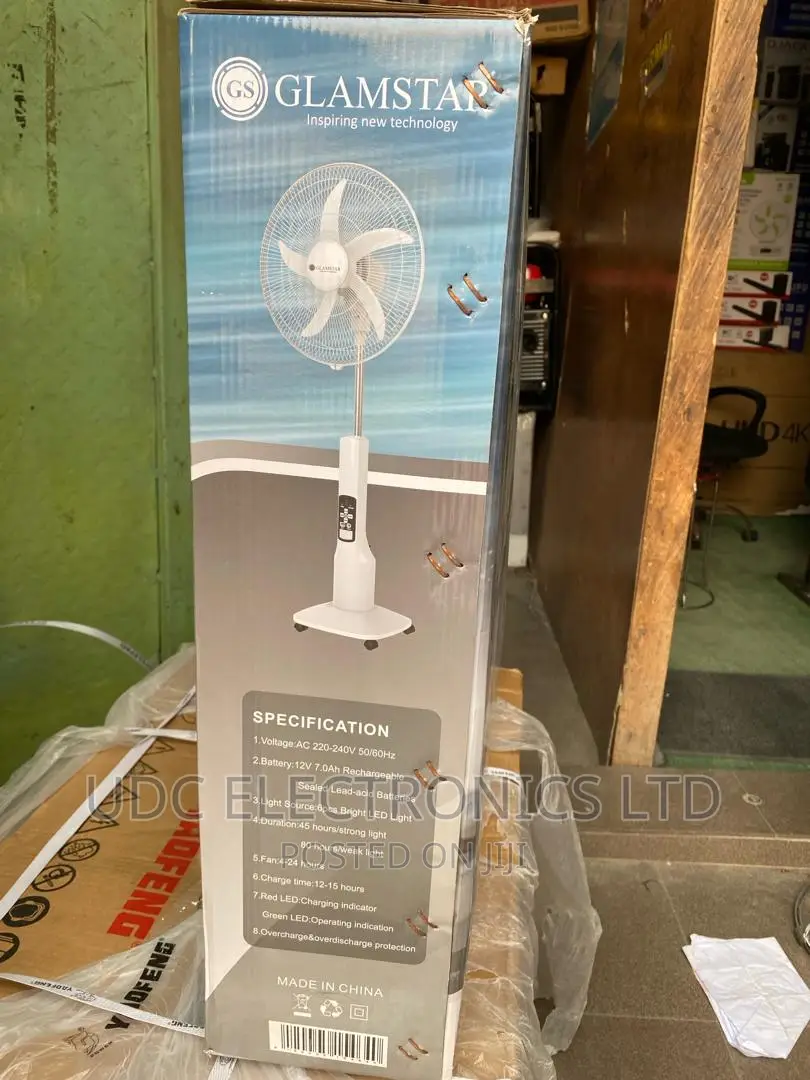 Glamstar Authentic Rechargeable Standing Fan