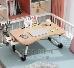 Foldable Laptop Table With Side Drawer
