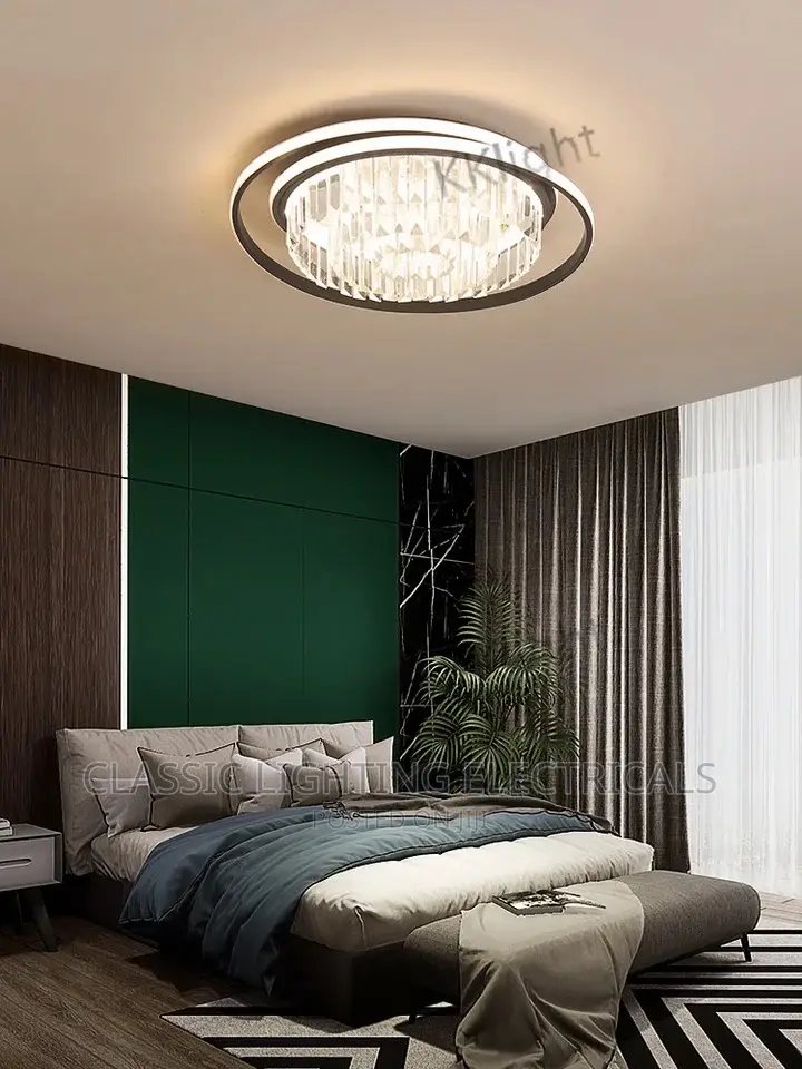 Modern Living Room Crystal Ceiling Lamp Luxury LED Light