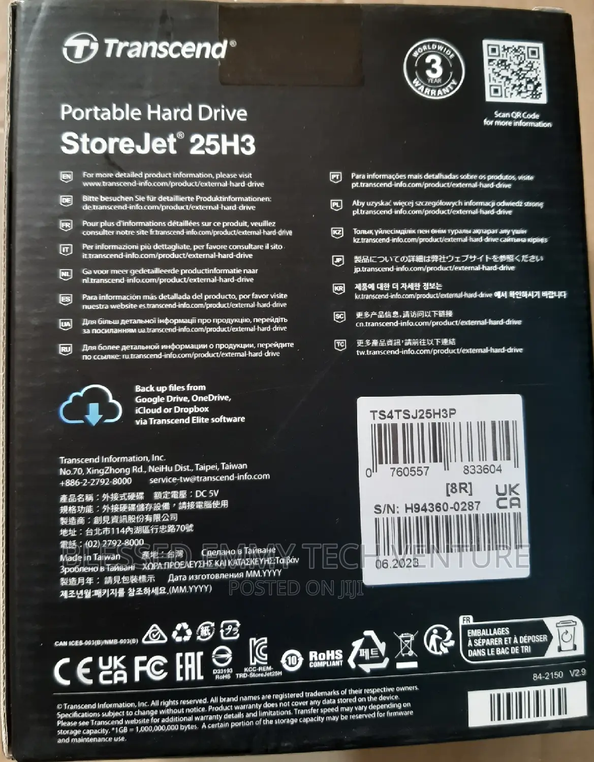 Transcend Usb 3.1 External Hard Drive-4tb