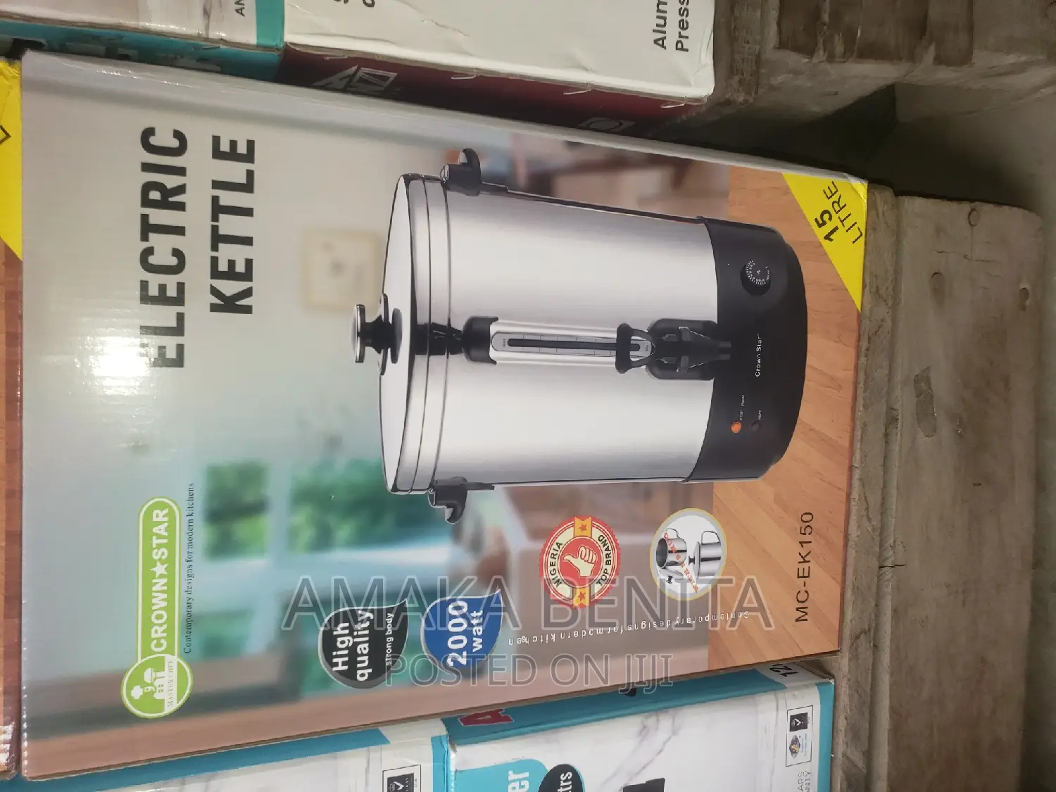Crown Star Electric Kettle 15ltrs