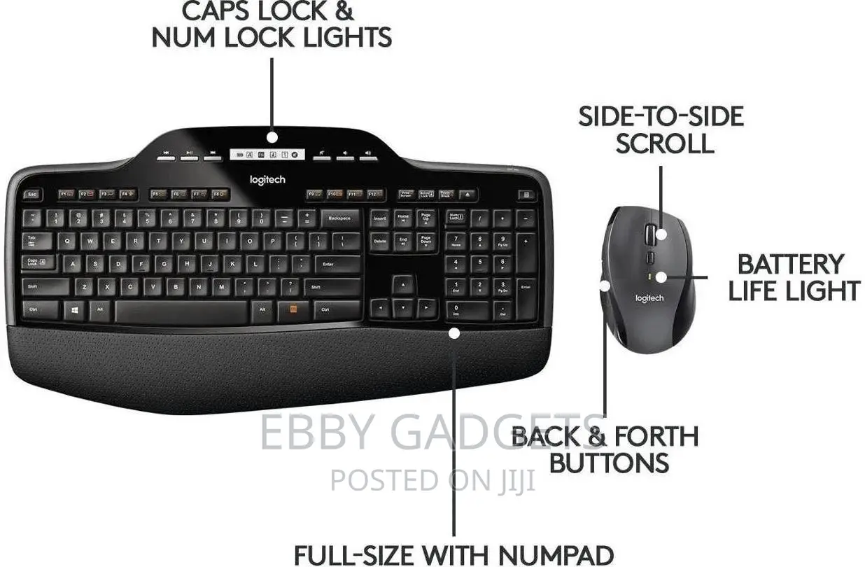 Logitech MK710 Full-size Wireless Keyboard And Mouse