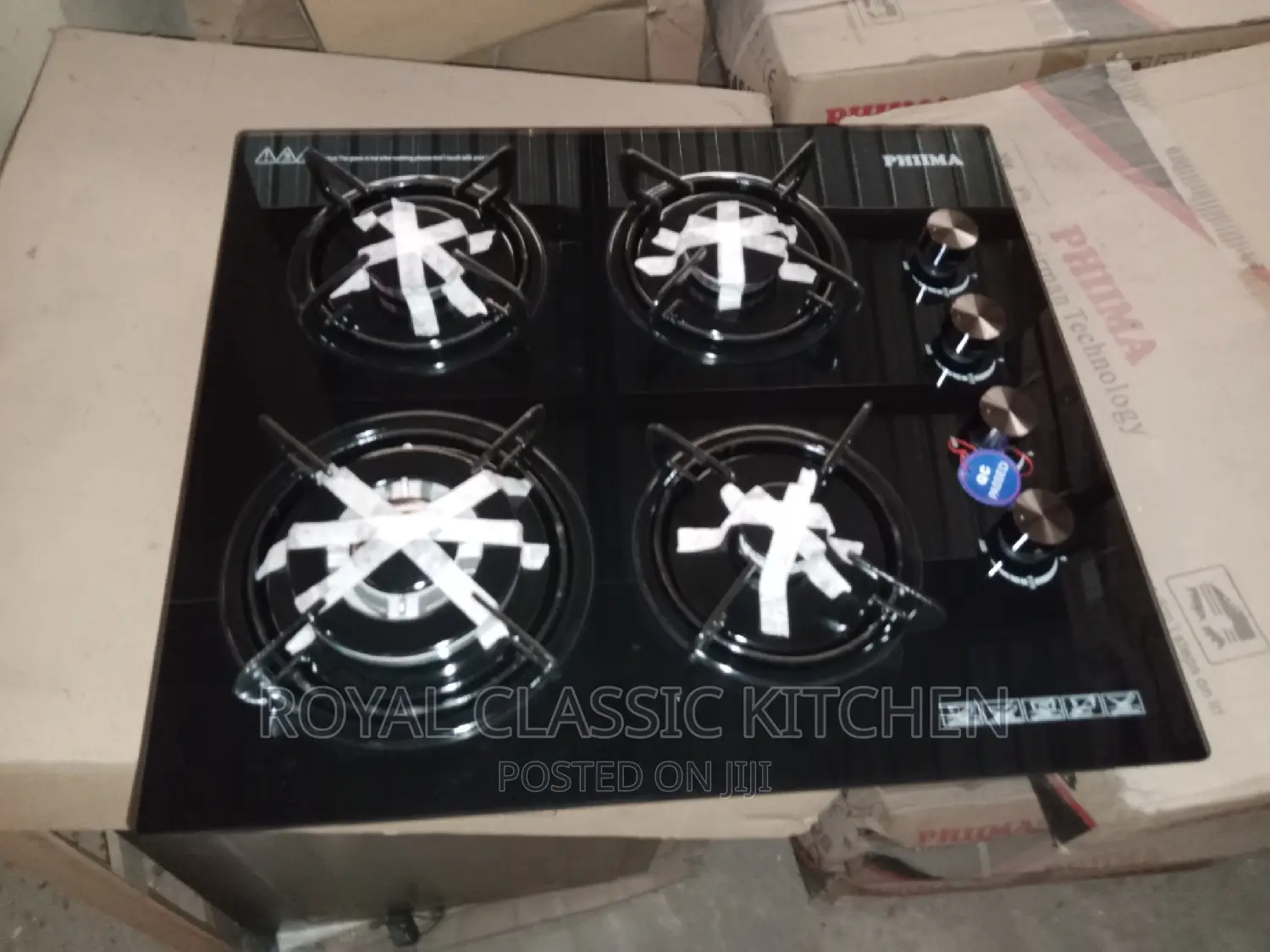 4 Burner Glass Gas Coker