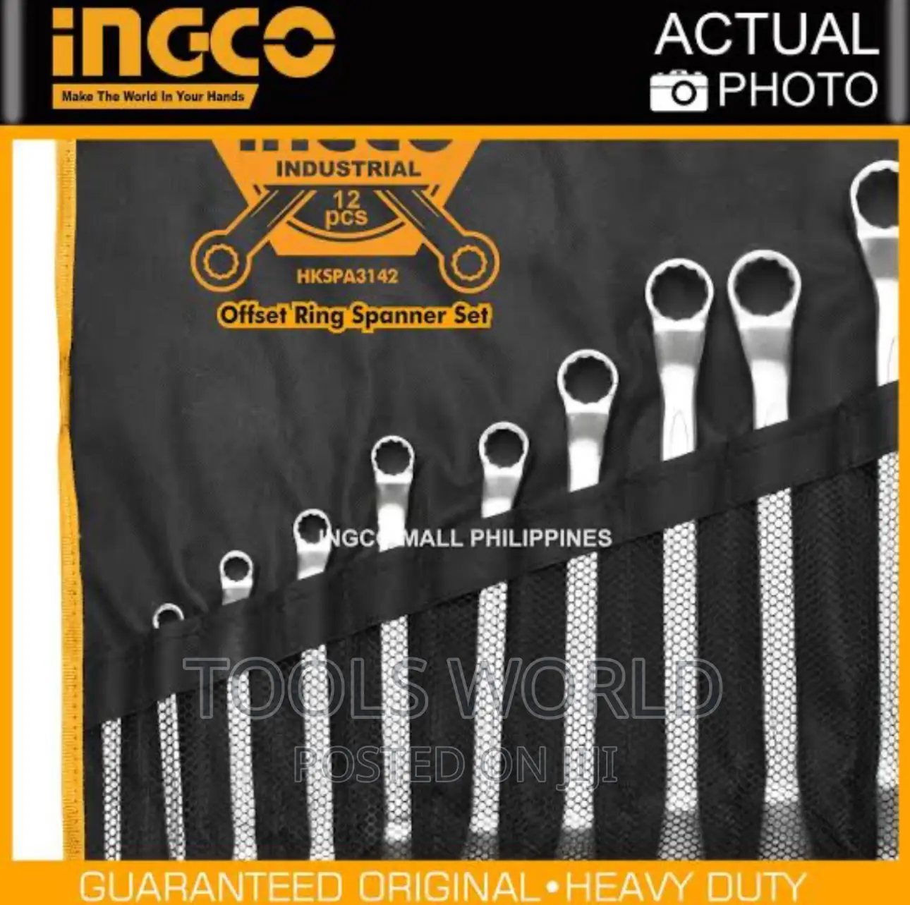 Ingco 12 PCS Offset Ring Spanner Set 6-32 - CRV