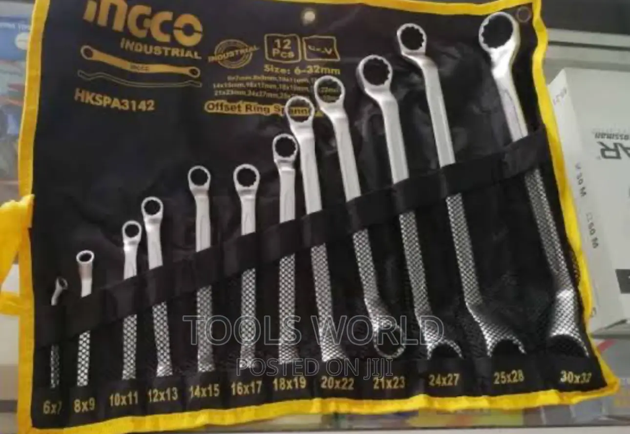 Ingco 12 PCS Offset Ring Spanner Set 6-32 - CRV