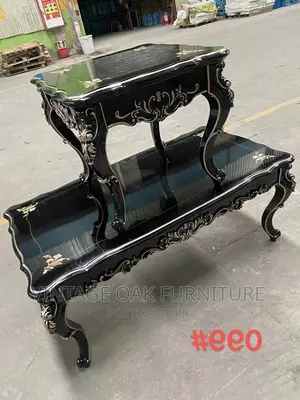 Royal Designed Wooden Centre Table With 2 Sides Tables