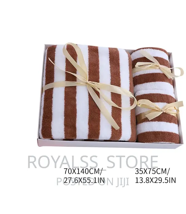 Fully Boxed 3in1 Stripe Towel Gift Set
