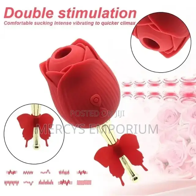 Rose Clit and Nipple-Sucking Women Vibrator Sex Toy