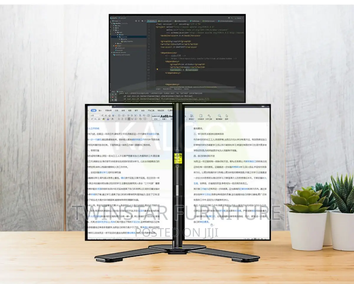 Modern Multi Monitor Desk Mount for LED / LCD