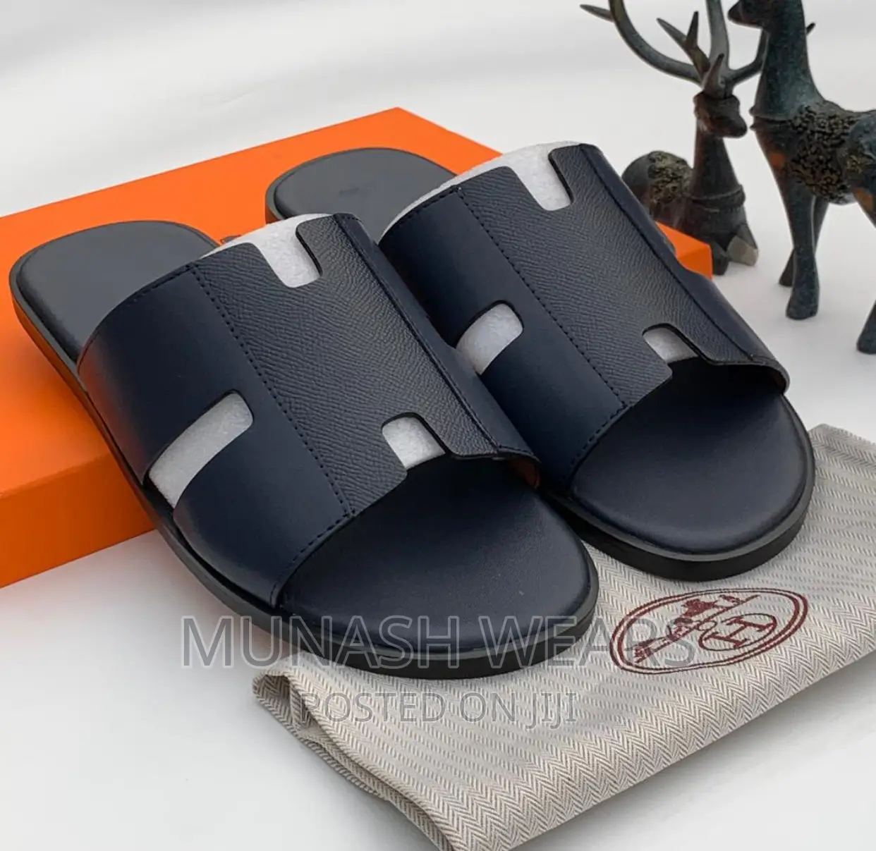 Hermes Leather Slipers