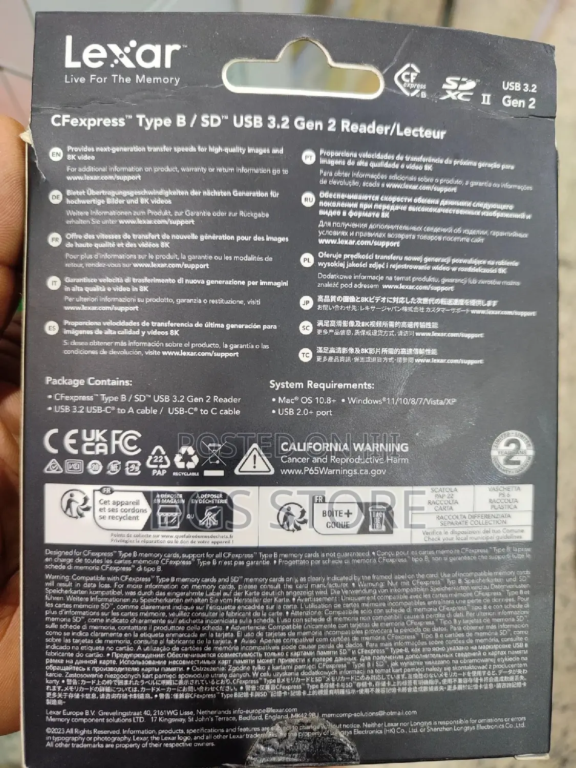 Lexar Professional CF Express Type B/ SD USB 3.2 Reader