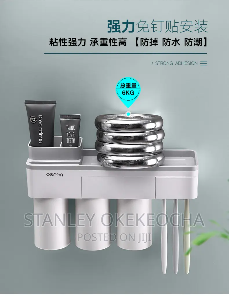 Toothbrush Holder Automatic Toothpaste Squeezer Dispenser