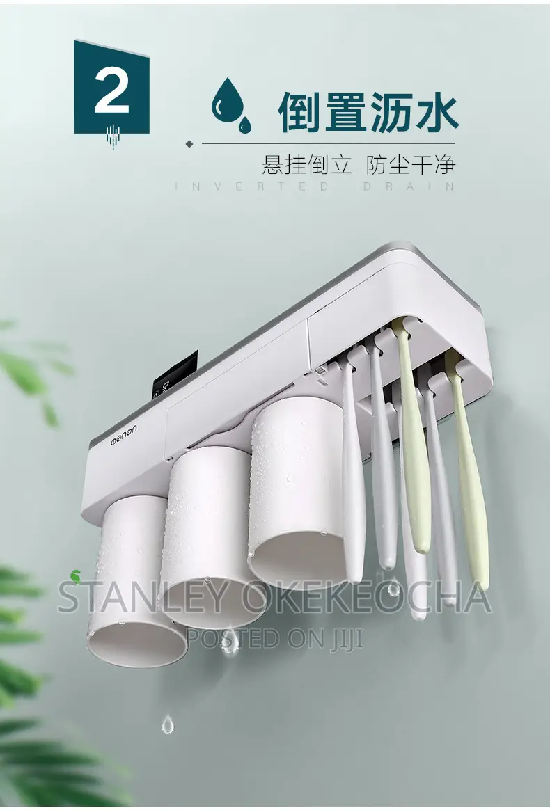 Toothbrush Holder Automatic Toothpaste Squeezer Dispenser
