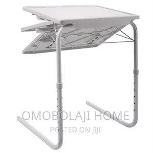 Foldable Adjustable Table Mate With Built in Cup Holder