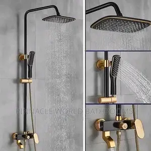Black and Gold Standing Shower
