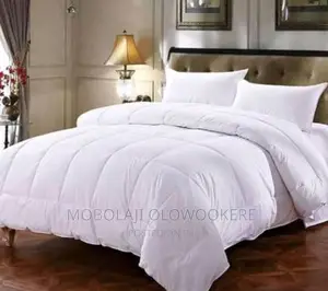 Quality Plain Set of Duvet Bedsheet and Pillowcases-White