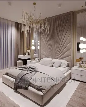Luxury Bed Frame With Bedside Cupboards
