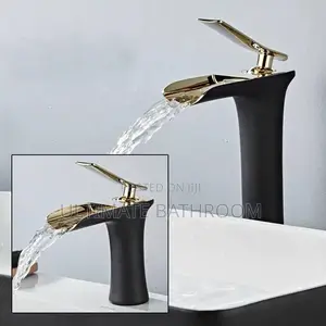 Black and Gd Basin Mixer Tap
