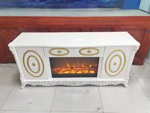 Classic Fireplace Tv Stand With Storage Cabinets