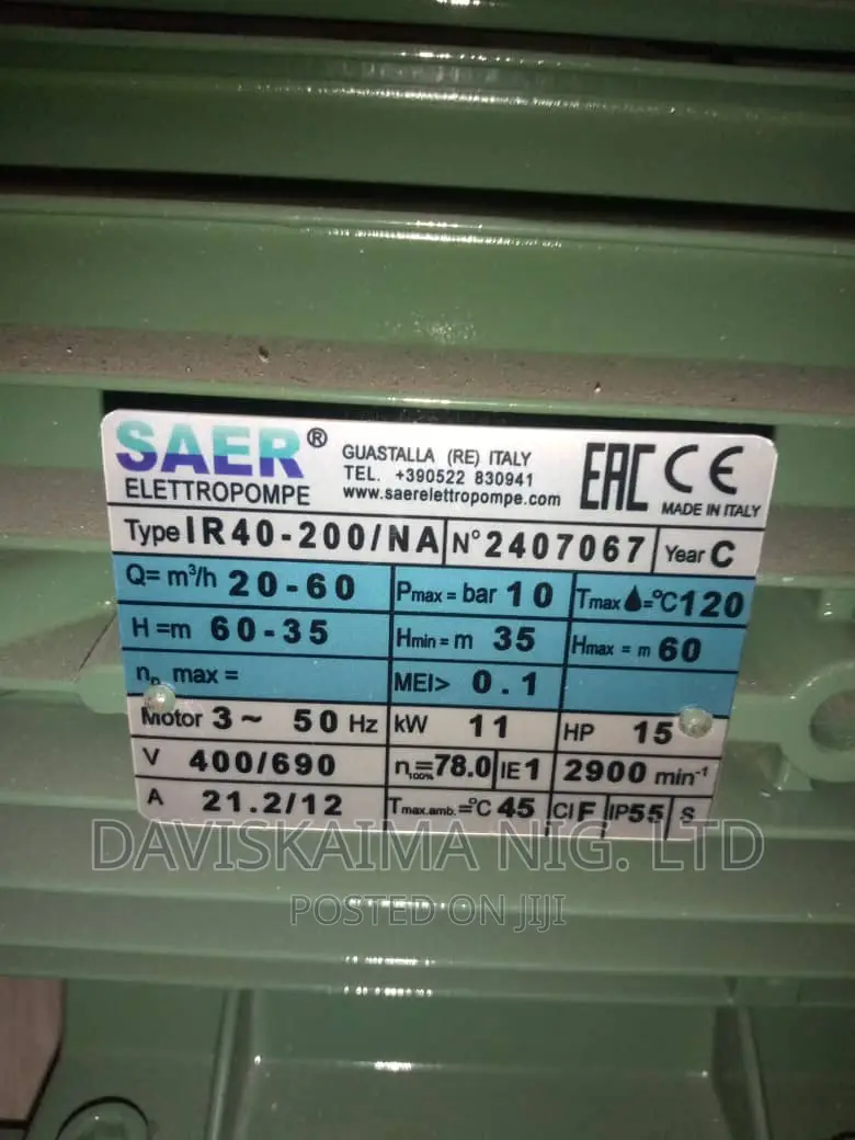 SAER Centrifugal Surface Pump