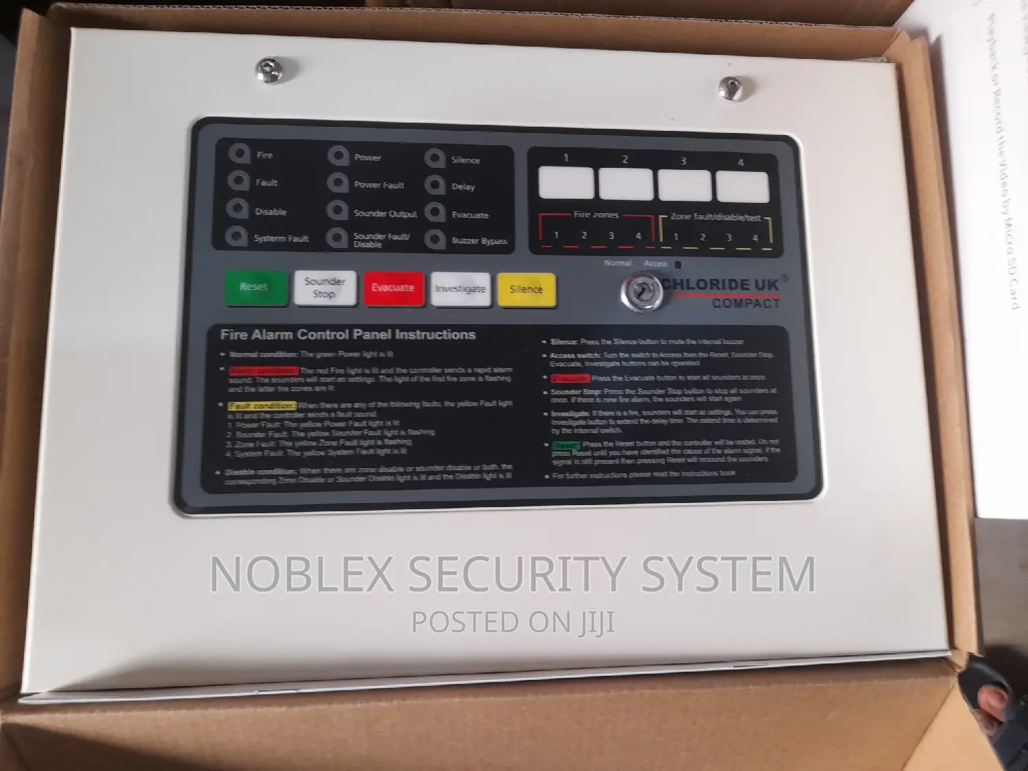 Fire Alarm Panel 4zone Conventional