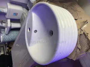 Round White Basin With Tap Hole