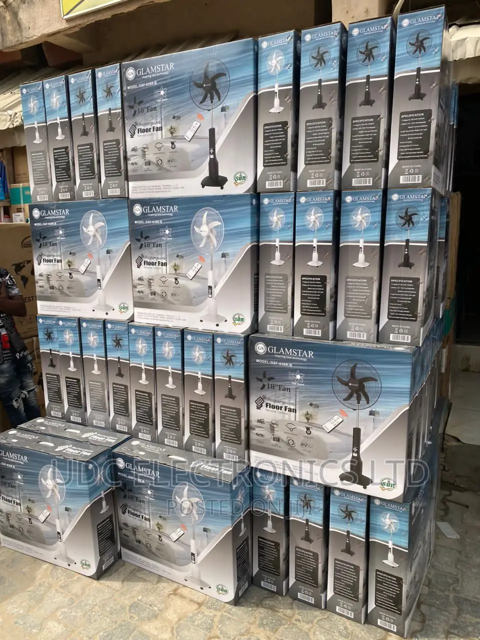 Glamstar Authentic Rechargeable Standing Fan