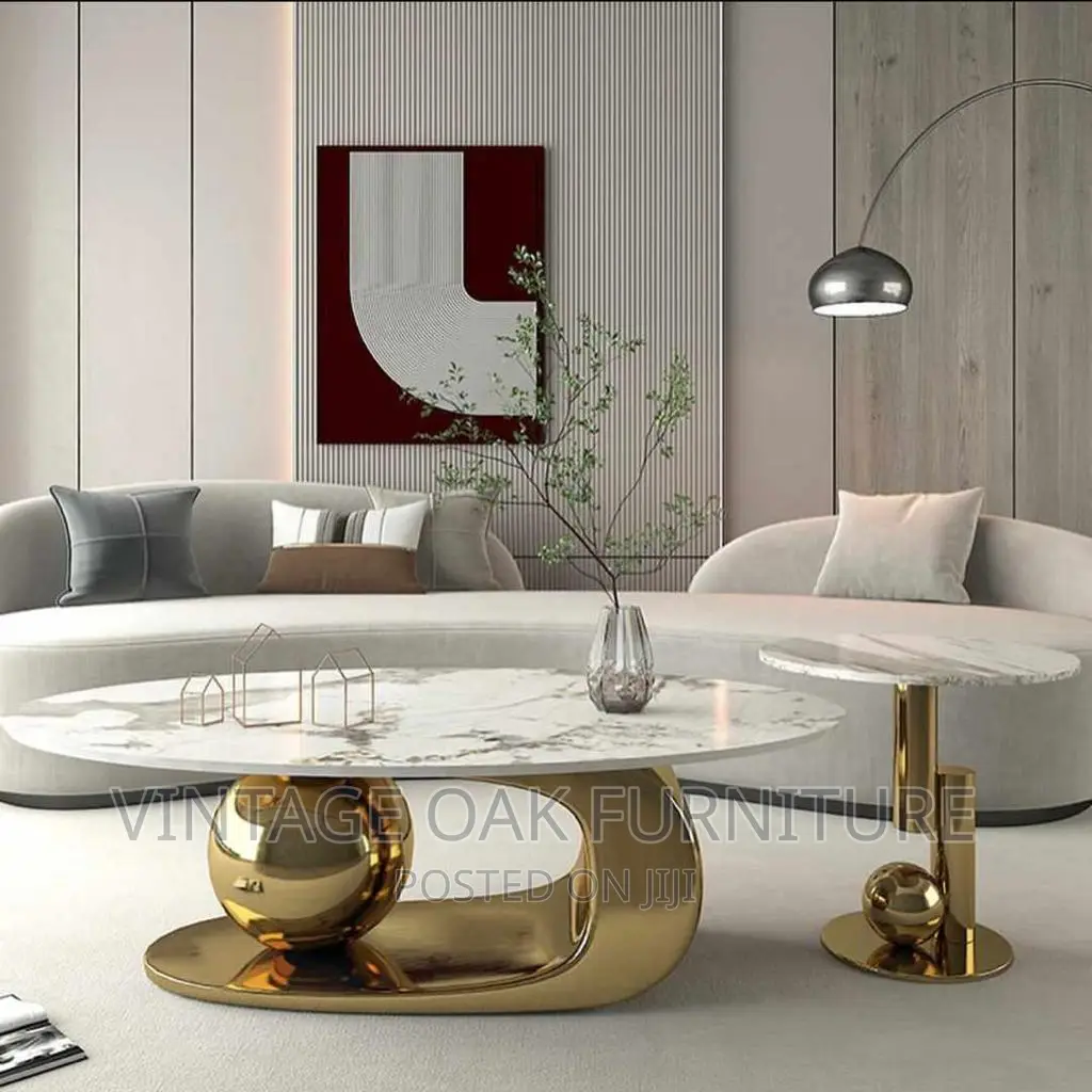 Classic Luxury Marble Centre Table With Side Stools