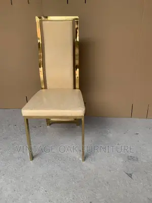 Classic Padded Seat Gold Dining Chair