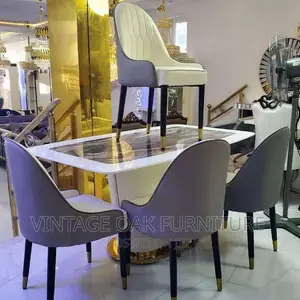 Classic 6 Seaters Foreign Luxury Marble Dining Set