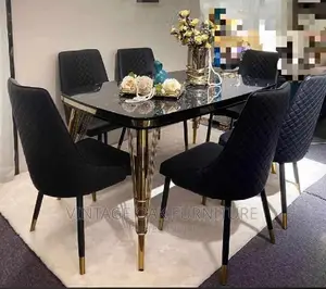 6 Seaters Classic Foreign Marble Dining Set