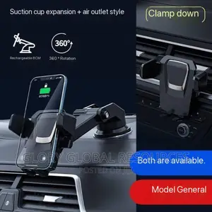 Car Dash Sunction Phone Holder (Adjustable + 360° Rotation)